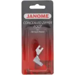 janome concealed zipper foot high speed fits securely on high speed models