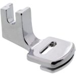 janome gathering foot front loading allows fast fabric gathering with straight stitch janome gathering foot front loading helps control fullness for evenly spaced ruffles