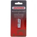 janome rolled hem foot front loading forms tiny hems in one smooth step