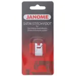 janome satin stitch foot front load helps create bold embroidery style details