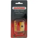 janome velvet foot improves stitch quality on delicate high loft materials
