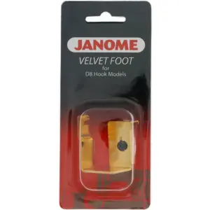 janome velvet foot improves stitch quality on delicate high loft materials