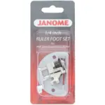 janome ¼ ruler foot and plate high speed improves quilting consistency