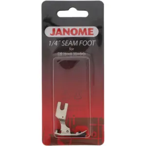 janome ¼ seam foot high speed improves control during high speed sewing