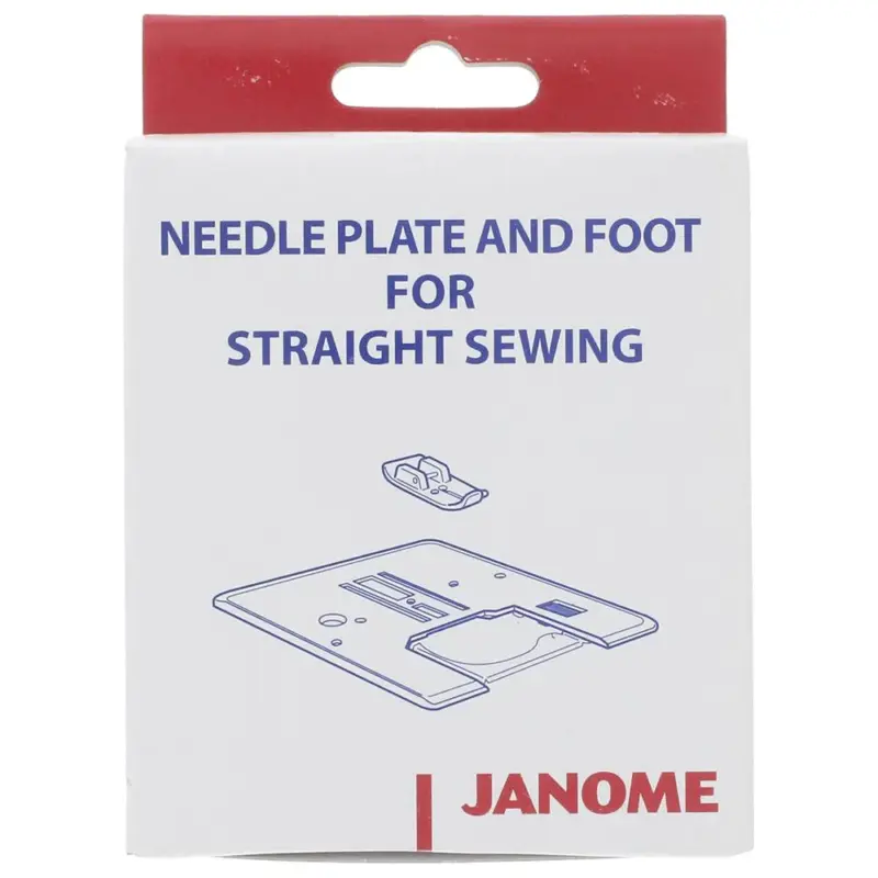 straight stitch plate supports cleaner topstitching and narrow seam work