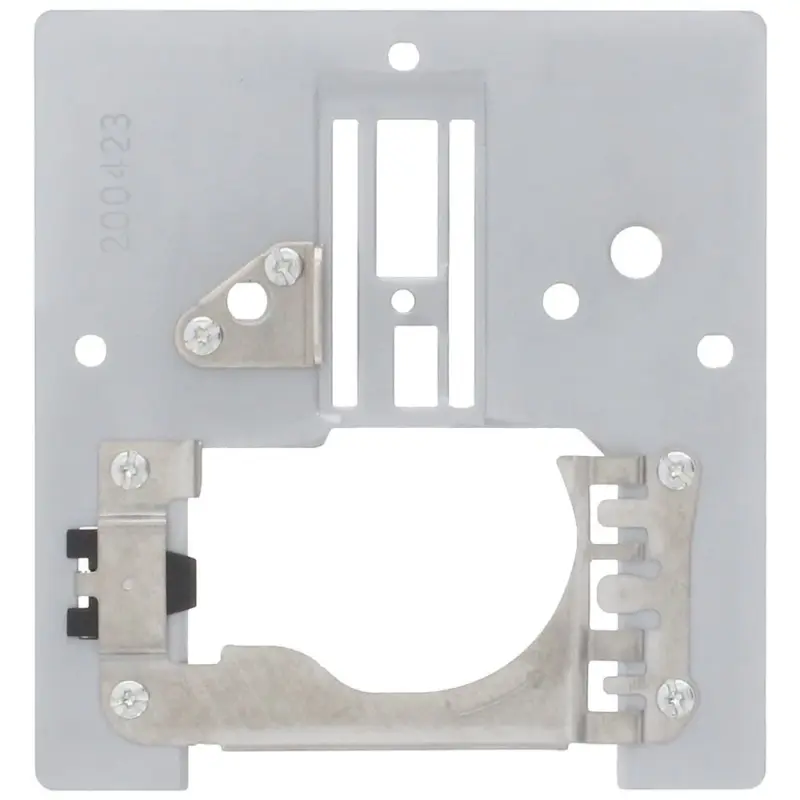 plate keeps needle perfectly aligned for better stitch placement