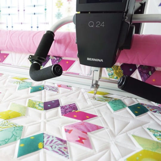BERNINA Q24 longarm quilting machine with multiple quilting stitch modes