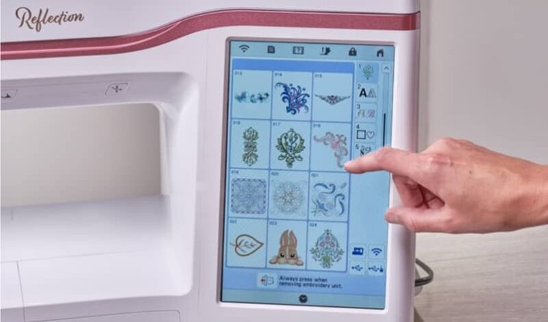 Baby Lock Reflection Embroidery Machine for sale with adjustable embroidery hoop positions