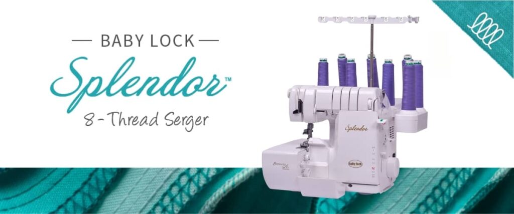 Baby Lock Splendor 8 Thread Serger for sale with easy stitch width adjustment