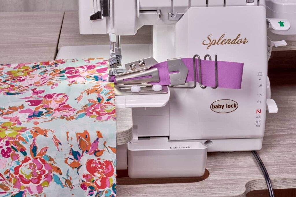 Baby Lock Splendor 8 Thread Serger for sale with easy to clean lint tray