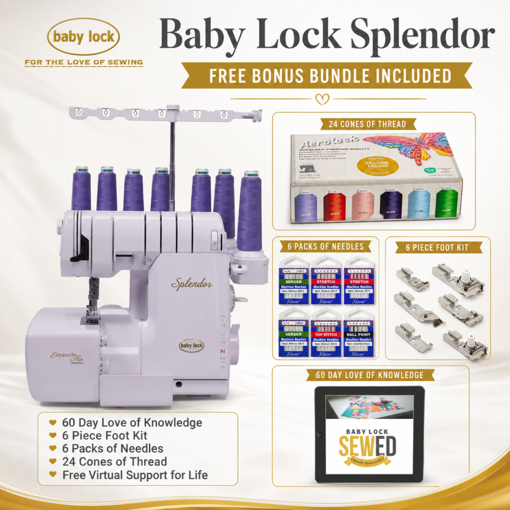 Baby Lock Splendor serger machine bonus bundle