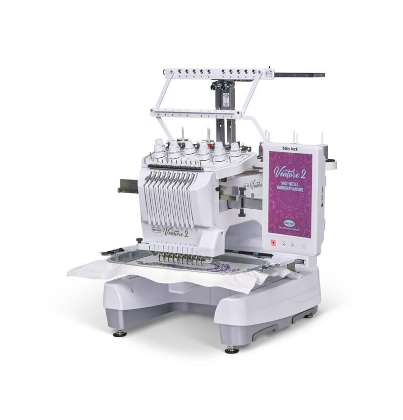 Baby Lock Venture 2 Multi Needle Embroidery Machine for sale with embroidery design rotation feature
