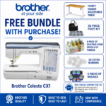 Brother Celeste CX1 quilting machine bonus bundle