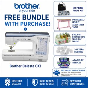 Brother Celeste CX1 sewing machine bonus bundle