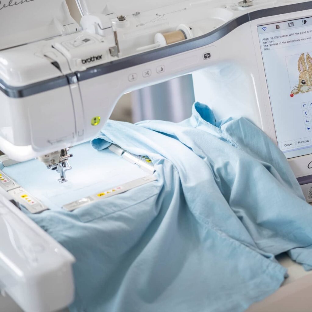 Brother Celeste CX1e Embroidery Only Machine for sale featuring superior stitch quality output