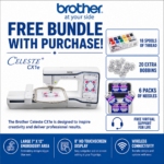 Brother Celeste CX1e embroidery machine bonus bundle