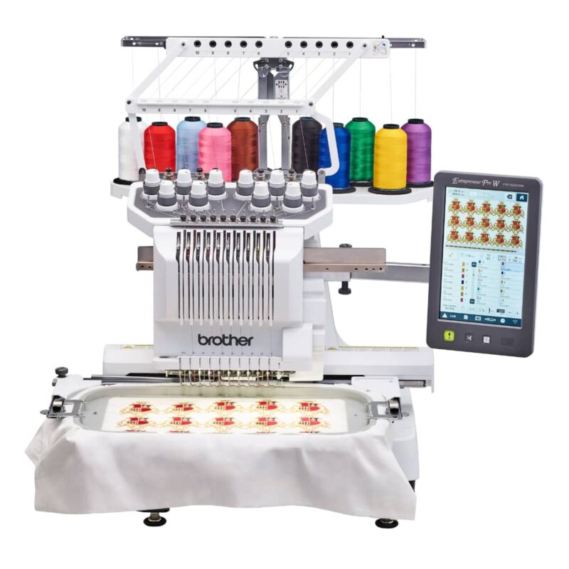 Brother Entrepreneur Pro W PR1060W Multi Needle Embroidery Machine for sale user adjustable stitch density