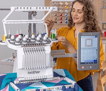 Brother Entrepreneur Pro W PR1060W Multi Needle Embroidery Machine for sale large scale embroidery capability