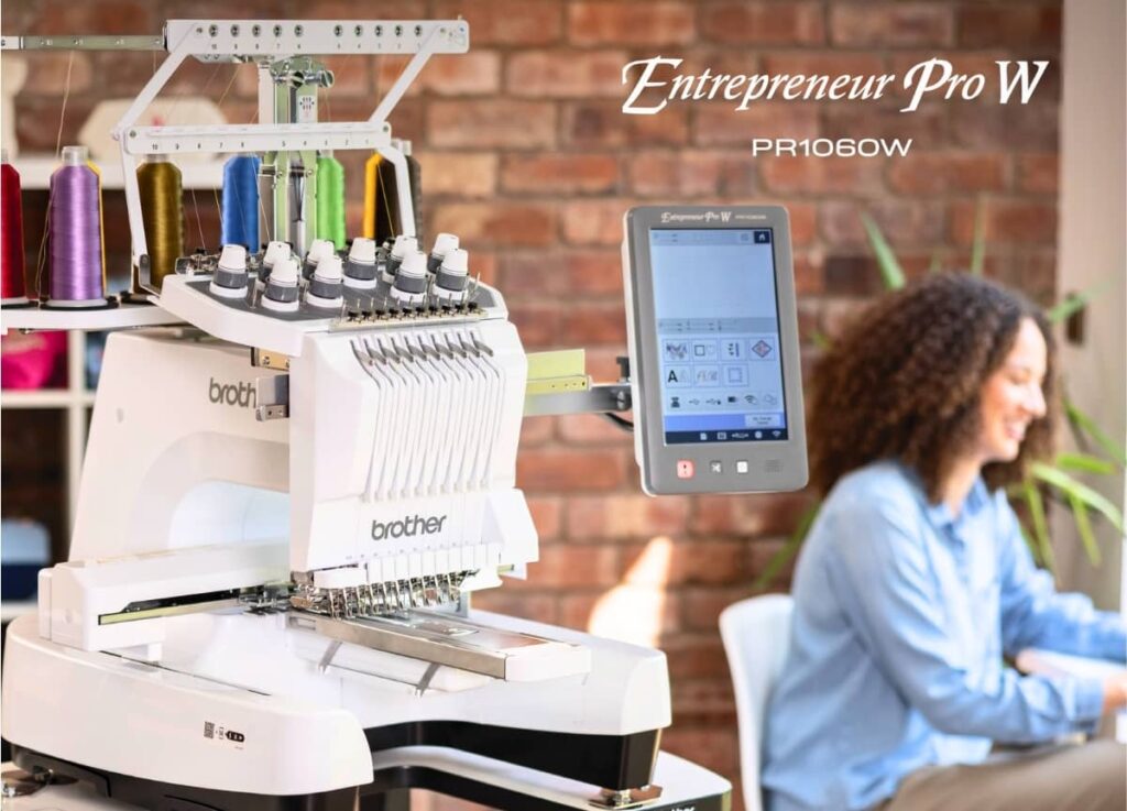 Brother Entrepreneur Pro W PR1060W Multi Needle Embroidery Machine for sale long lasting durable components