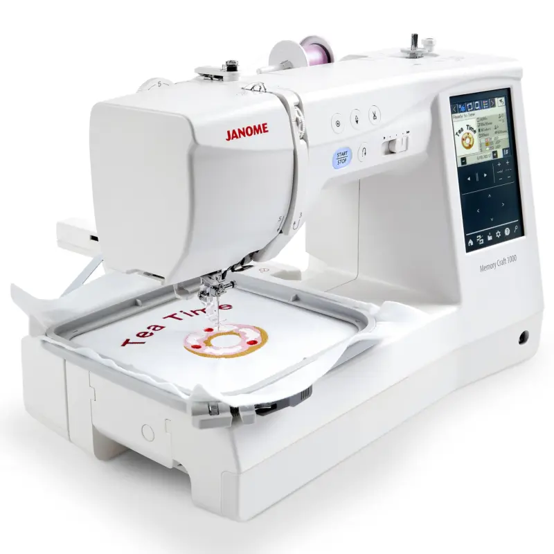 Janome Memory Craft 1000 sewing and embroidery machine with precise stitch control