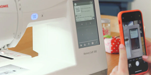 Janome Memory Craft 1000 sewing and embroidery machine with on screen editing