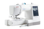 Janome Memory Craft 100E embroidery machine includes instruction manual