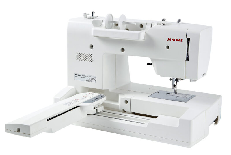 Janome Memory Craft 100E embroidery machine includes embroidery thread set