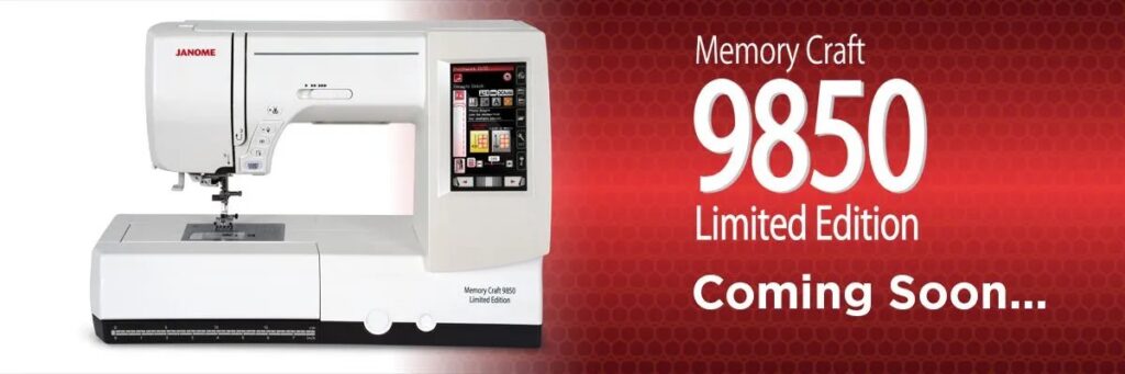 Janome Memory Craft 9850 Limited Edition sewing and embroidery machine large color screen