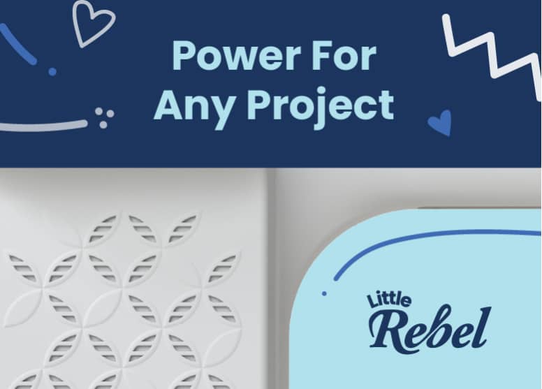 Grace Company Little Rebel sewing and quilting machine perfect for creative projects