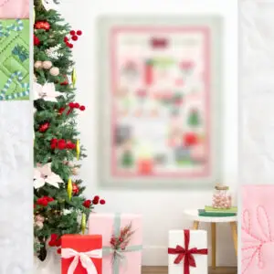 Kimberbell digital dealer exclusive embroidery club for 2026 Mistletoe Mystery sew a long at SAVE Stores in Portland, Oregon.