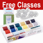 Free bundle included with the purchase of a sewing machines, quilting machines, embroidery machine