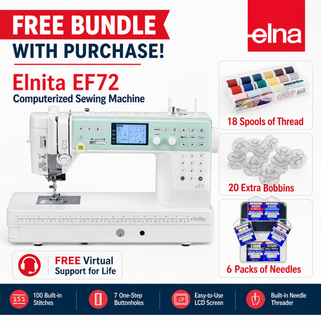 Elna Elnita EF72 sewing machine bonus bundle