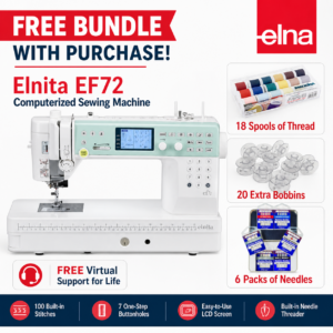 Elna Elnita EF72 sewing machine bonus bundle