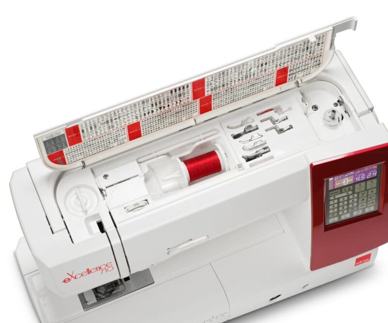 Elna eXcellence 710 sewing machine with consistent stitch quality Elna eXcellence 710 includes ergonomic sewing machine design