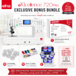 Elna eXcellence 720PRO sewing machine bonus bundle