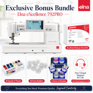 Elna eXcellence 792PRO sewing machine bonus bundle