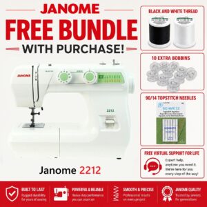 Janome 2212 sewing machine bonus bundle