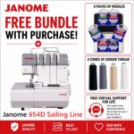 Janome 654D Sailing Line serger machine bonus bundle