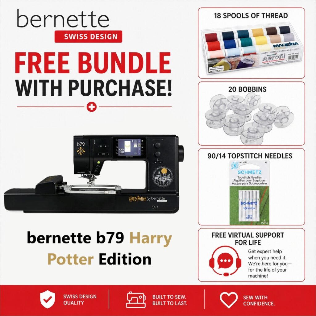 bernette b79 Harry Potter Edition sewing and embroidery machine bonus bundle
