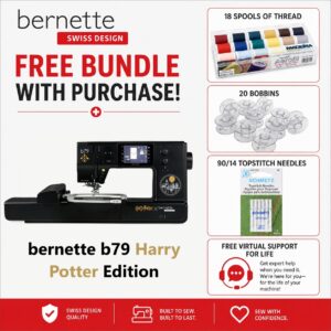bernette b79 Harry Potter Edition sewing and embroidery machine bonus bundle