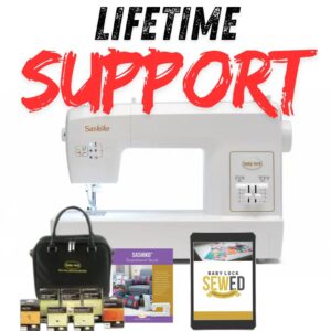 Baby Lock Sashiko with free foot kit, sashiko inspiration guide and 60 days love of knowledge.