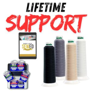 Free bundle included with the purchase of a Baby Lock serger machine