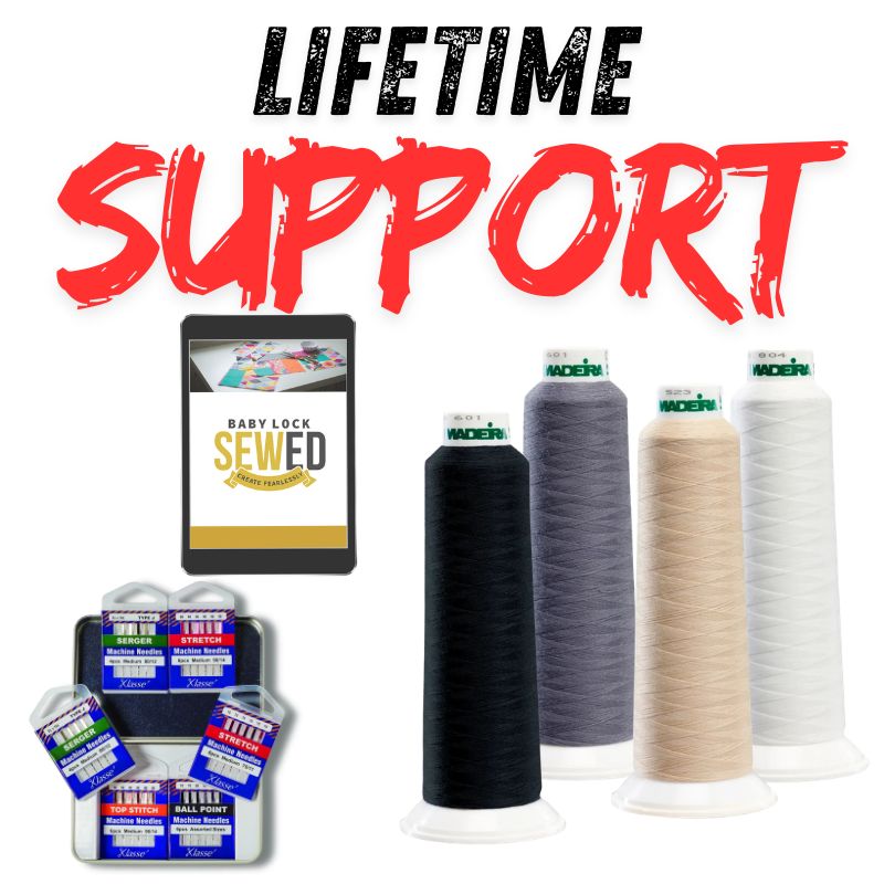 Baby Lock Serger Free bundle included with the purchase of a Baby Lock serger machine