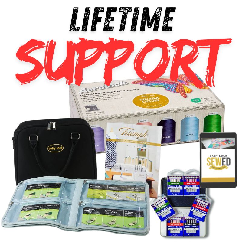 Baby Lock Triumph Bundle Free Baby Lock Triumph Bundle included with the purchase of the Baby Lock Triumph