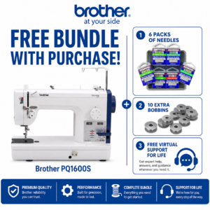Brother PQ1600S sewing and quilting machine bonus bundle