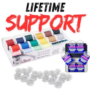 Free bundle included with the purchase of a embroidery machine