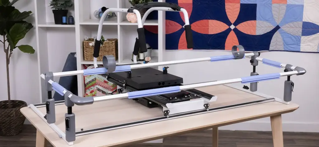 Grace Company Cutie Breeze Tabletop Quilting Frame includes frame rails