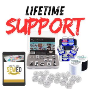 Free bundle included with the purchase of a Baby Lock sewing machine