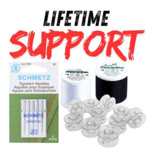 Free bundle included with the purchase of a sewing machine