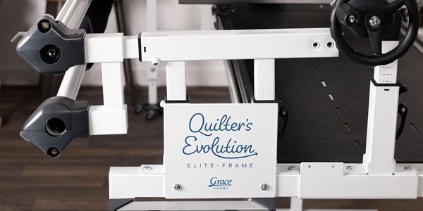 Grace Company Quilters Evolution Elite Rolling Frame with user friendly setup